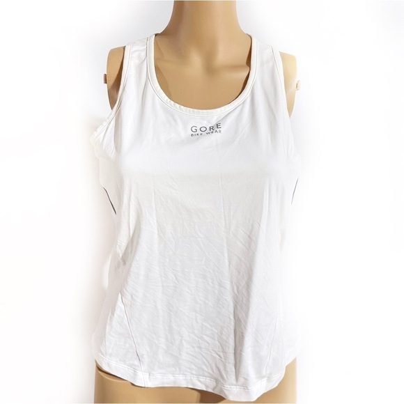 Gore Bike Wear Tops - Gore Bike Wear Women's Racer Back Mixed Media White Tank Top Size XL